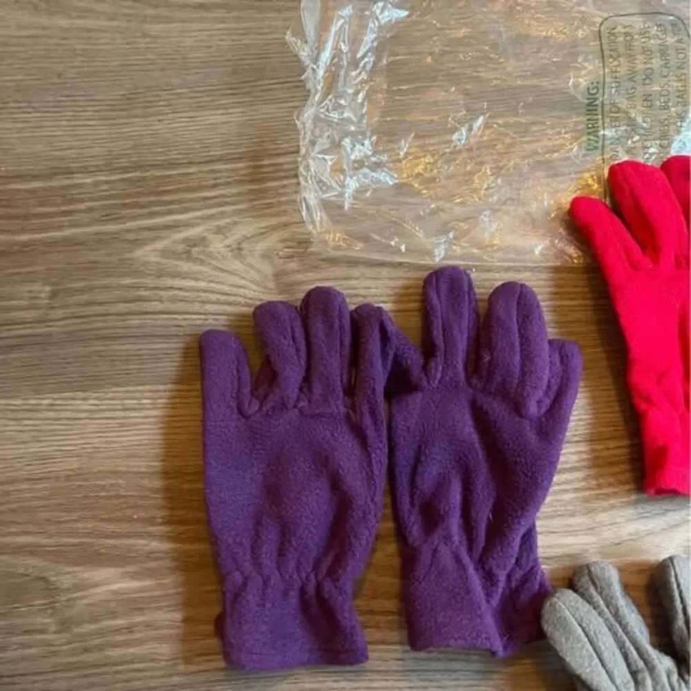 Lot of 3 Toddler Fleece Gloves Set | 2T - 3T |  Winter Mittens NEW